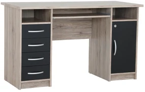 PC stolík Waldo (dub sanremo + čierna). Akcia -20%. Vlastná spoľahlivá doprava až k Vám domov. 1101304