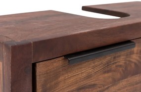 furniture-nabytek.cz - Masívna skrinka pod umývadlo Sydney z akácie, lakovaná, hnedá – 56×25×60 cm