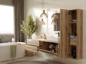 Závěsná koupelnová skříňka Ryfo 31 cm dub evoke