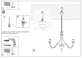 Luster MINERWA 3 biely