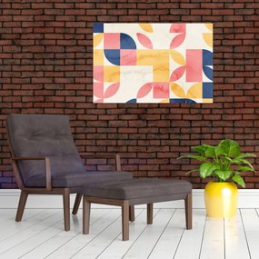 Obraz - Abstrakcia s retro vzormi (90x60 cm)