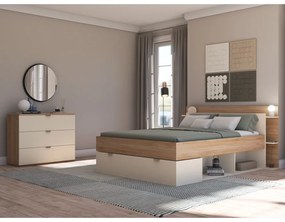 Komoda v dekore duba v krémovo-prírodnej farbe 100x80x40 cm Dennis – Marckeric