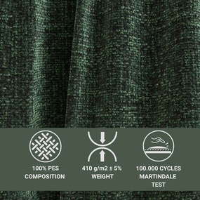 Tmavozelená ženilková rozkladacia/s úložným priestorom rohová pohovka (ľavý roh/do L) Tonga – Maison de Rêve