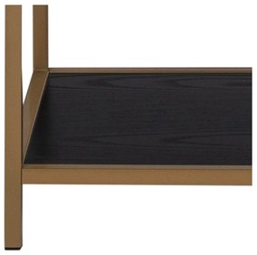 Čierna/zlatá knižnica 77x185 cm Seaford – Actona