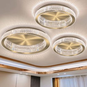 Toolight Toolight, stropné svietidlo 60cm, 36W, 4000K, 1680lm, APP1724-C, zlatá matná, OSW-09305