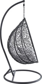 Závěsné houpací křeslo Houseland Mira L černé