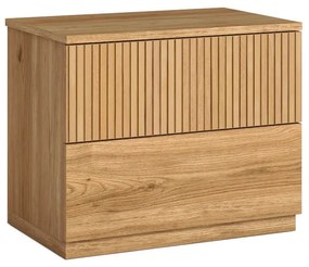 Nočný stolík v dekore duba v prírodnej farbe Rayana - Marckeric