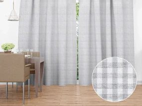 Biante Dekoračný záves Rebeka RE-015 Svetlo sivo-biela kocka malá 130x170 cm