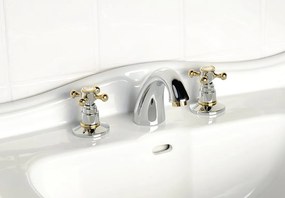 Reitano Rubinetteria Reitano Rubinetteria, ANTEA stojánkova drezová batéria s vysokou hubicou, výška 265mm, chróm/zlato, 3112