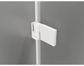 Mexen Lunar-B Duo, výklopný sprchový kút 80 x 80 cm, 8mm číre sklo, biely profil, 832-080L-080P-20-00