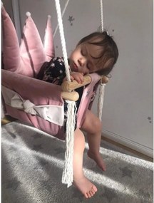 Hojdačka pre deti koruna/ružová