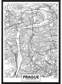 Plagát DecoKing Map Prague, 100 x 70 cm