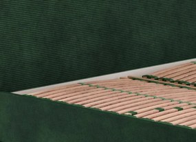 Posteľ s roštmi Stephano 180x200 cm, zelená štrukturovaná látka