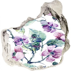 Fototapeta diera na stenu 3D Kvety černice nd-p-68160216
