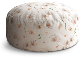 Sablio Taburet Circle Biela orchidea: 40x50 cm