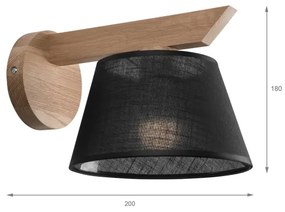 Brilagi - LED  Nástenné svietidlo ANTHONY 1xE14/40W/230V dub/čierna