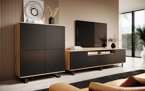 Moderná obývacia zostava Logan 4 - dub artisan / čierna