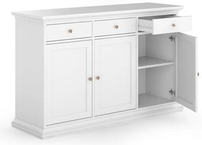 Biela nízka komoda 144x92 cm Paris – Tvilum