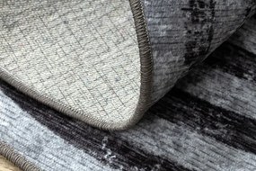 Koberec MIRO 51231.806 línie, sivý / čierny kruh