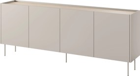 Komoda Desin 220 cm s kovovými nohami - kašmír / dub nagano