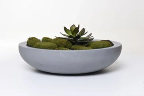 Okrasná miska PLANA, sklolaminát, Ø 54 cm x výška 14 cm, betón design