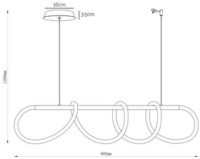 ONLI - LED Luster na lanku AMANDA LED/40W/230V 4500K matný chróm