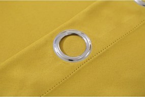 Žltý záves OXFORD 140x250 cm Zavesenie: Kovové krúžky