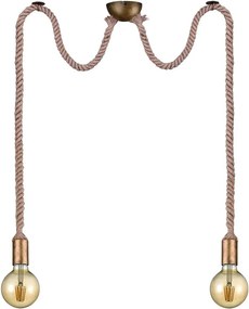 Závesné svietidlo v mosadznej farbe ø 12 cm Rope – Trio