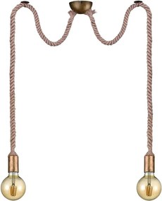 Závesné svietidlo v mosadznej farbe ø 12 cm Rope – Trio