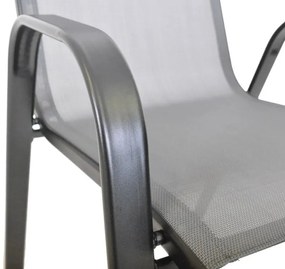 AKCIA Záhradné kreslá TAVERNO set 2ks sivá/čierna II. akosť