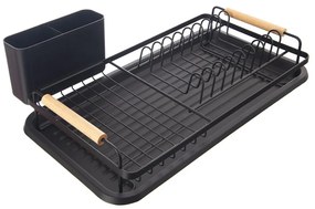 Čierny kovový odkvapkávač 43x28,5 cm Radka – Orion