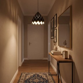 Toolight Toolight, závesná kovová stropná lampa 1xE27 APP338-1CP, čierna, OSW-05019