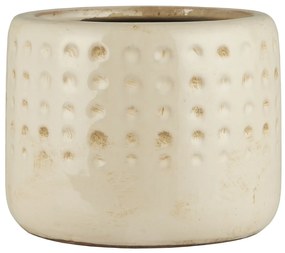 Ib Laursen Keramický obal na kvetináč Frida Glossy Glaze Cream 12 cm