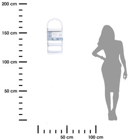 Závěsná koupelnová polička HLAZ 62 cm bílá