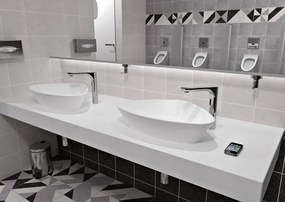 Sapho Sapho, Senzorová stojanková batéria s reguláciou teploty, 6V DC (4xAA), čierna matná, PS190B
