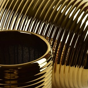 Sada 2 ks keramických květináčů NEVA XIV zlatá