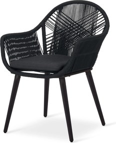 Záhradná stolička s textilným krížovým výpletom