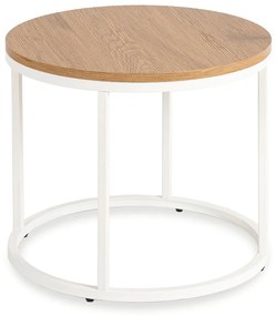 ANN okrúhly konferenčný stolík, zlatý dub/ biela