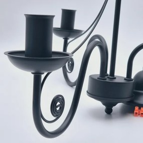Luster na reťazi DONATO 3xE14/40W/230V čierna