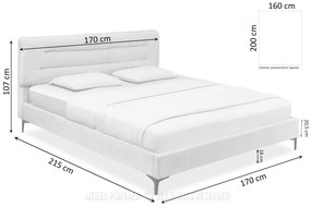 Manželská posteľ 160 cm Creame 160 (béžová + čierna). Akcia -48%. Vlastná spoľahlivá doprava až k Vám domov. 1137382