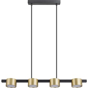 LED Luster na lanku MIRELLA 4xGX53/6W/230V zlatá/čierna