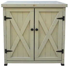 Habau Záhradná skrinka Laura, 80 x 45 x 92 cm, sivá  (100274960)