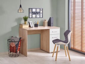 PC stolík Lappa (biela + dub sonoma). Vlastná spoľahlivá doprava až k Vám domov. 1048186