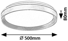 Rabalux 71308 - LED Stm. stropné svietidlo LADAN LED/48W/230V 3000-6500K + DO
