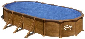 Nadzemný bazén Oceľový Imitácia Dreva 730 x 375 x 120 cm Pacific