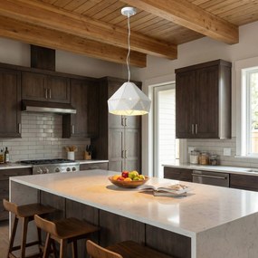 Toolight - Závesné kovové stropné svietidlo 1xE27 APP237-1CP, biela, OSW-05459