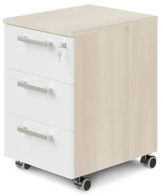 Mobilný kontajner TopOffice Premium 40,8 x 50,4 cm, agát svetlý / biela