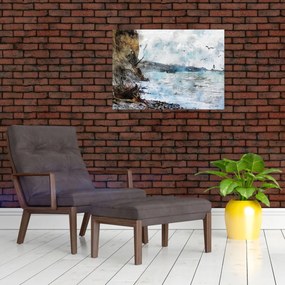 Obraz - Útes, akvarel (70x50 cm)