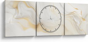 Obraz - Abstrakcia s dekorom (s hodinami) (90x30 cm)