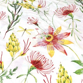 BAVLNENÉ OBLIEČKY COTTONLOVE 200X220 CM, 2 KS 70X80 CM KVETY